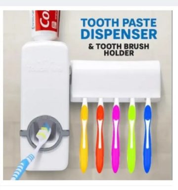 5 Brush Holder Toothpaste Dispenser